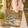 Raccoon Autumn Forest Landscape Leaf Garland - Fall Season Wildlife Lover Gift Quilted Tote Bag - 4