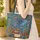 Majestic Blue Dragon Floral Books - Book Lover Gift Everyday Tote Quilted Tote Bag - 4