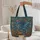 Majestic Blue Dragon Floral Books - Book Lover Gift Everyday Tote Quilted Tote Bag - 5