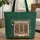 Ornate Bookstore Facade Gold Literary Motifs Personalized Name - Bag Gift for Book Lover Quilted Tote Bag - 1