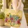 Vintage Sewing Machine Sunflower Dahlia Poppies Floral Garden - Sewing Lover Gift Quilted Tote Bag - 4