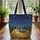 Personalized Campsite Starry Night Tent Campfire - Outdoor Adventure Gift Quilted Tote Bag - 3