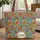 Dragonflies Flowers Leaves Vines Garland - Daily Carry Nature Lover Gift Quilted Tote Bag - 1