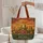 Autumn Cabin Lake Personalized Floral Wreath - Cozy Home Bag Gift Quilted Tote Bag - 5