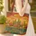 Autumn Cabin Lake Personalized Floral Wreath - Cozy Home Bag Gift Quilted Tote Bag - 4