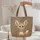 Fennec Fox Wooden Sign Leopard Spots Wildlife Lover Bag Gift for Animal Fan Quilted Tote Bag - 5