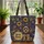 Yorkshire Terrier Hoop Autumn Botanicals - Dog Lover Gift Quilted Tote Bag - 3