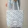 Watercolor Blue White Botanical Floral Wreath Personalized Name - Everyday Carry Quilted Tote Bag - 6