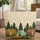 Vintage Campers Campfire Pine Trees Pinecones Autumn Leaves - Camping Lover Gift Quilted Tote Bag - 1