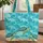 Ocean Waves Three Sea Turtles Sandy Seabed - Marine Life Gift for Kids Quilted Tote Bag - 1