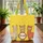 Three Alpacas Braided Border Swirling Yellow Curls - Alpaca Lover Everyday Tote Quilted Tote Bag - 3