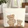 Personalized Teddy Bears Name Sign Stars Paw Prints - Baby Shower Gift for Kids Quilted Tote Bag - 1