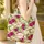 Blooming Roses Floral Wreath Garden Scene Personalized Name - Everyday Tote Gift Quilted Tote Bag - 4