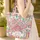 Paisley Flowers Floral Bouquet Wreath Garland - Everyday Tote Flower Lover Gift Quilted Tote Bag - 4