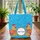 Swirling Waves Leafy Floral Chickens Rooster Red Combs Name Wreath Gift for Chicken Lover Quilted Tote Bag - 3
