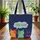 Three Cats Cloud Speech Bubble Celestial Stars - Everyday Tote for Cat Lover Quilted Tote Bag - 3
