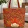 Swirling Maple Leaf Autumn Berry Vine Floral Wreath - Autumn Home Decor Gift for Botanical Lover Quilted Tote Bag - 1