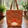Swirling Maple Leaf Autumn Berry Vine Floral Wreath - Autumn Home Decor Gift for Botanical Lover Quilted Tote Bag - 3