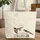 Traditional Chinese Birds Calligraphy Red Seal Green Sprout - Art Lover Gift Quilted Tote Bag - 1
