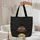 Zebra Sunglasses Female Bust Gold Hoops - Fashion Statement Gift for Her Quilted Tote Bag - 5
