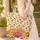 Autumn Leaves Heirloom Pumpkins Personalized Name Floral Garland - Fall Harvest Hostess Gift Quilted Tote Bag - 4
