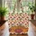 Autumn Leaves Heirloom Pumpkins Personalized Name Floral Garland - Fall Harvest Hostess Gift Quilted Tote Bag - 3