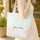 Cherubic Angels Lily Scroll Celestial Stars Wisps Clouds Quilted Tote Bag - 4