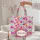 Floral Garden Blossom Rose Daisy Wreath - Everyday Carry Garden Lover Gift Quilted Tote Bag - 5