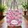 Floral Garden Blossom Rose Daisy Wreath - Everyday Carry Garden Lover Gift Quilted Tote Bag - 3