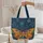 Large Butterfly Flowing Leaves Botanical - Everyday Nature Lover Gift Quilted Tote Bag - 5