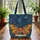 Large Butterfly Flowing Leaves Botanical - Everyday Nature Lover Gift Quilted Tote Bag - 3