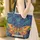 Large Butterfly Flowing Leaves Botanical - Everyday Nature Lover Gift Quilted Tote Bag - 4