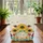 Sunflowers Blossoms Floral Wreath Swirling Lines Dots Motifs - Everyday Tote Quilted Tote Bag - 3