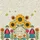 Sunflowers Blossoms Floral Wreath Swirling Lines Dots Motifs - Everyday Tote Quilted Tote Bag - 7