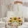 Sunflowers Blossoms Floral Wreath Swirling Lines Dots Motifs - Everyday Tote Quilted Tote Bag - 5