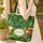 Tropical Monkey Macaw Palm Fronds Leaf Garland - Wildlife Lover Gift Quilted Tote Bag - 4