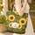 Sleeping White Cat Sunflowers Floral Wreath - Cat Lover Gift Quilted Tote Bag - 4