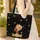 African Woman Headwrap Cultural Patterns Golden Speckles Butterflies – Fashion Statement Quilted Tote Bag - 4