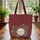 Personalized Patriotic Wildflowers Stars Medallion - American Flora Independence Day Gift Quilted Tote Bag - 3