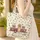 Ornate Vintage Camper Van Pine Tree Plaque - Outdoor Travel Lover Gift Quilted Tote Bag - 4