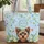 Yorkshire Terrier Dog Wildflowers Daisies Butterflies Floral Wreath - Dog Lover Gift Quilted Tote Bag - 1
