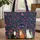 Folk Art Cats Floral Wreath Name - Everyday Carryall Gift Quilted Tote Bag - 1