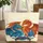 Rococo Scroll Dragons Blue Teal Red Orange - Mythical Creature Gift for Fantasy Fans Quilted Tote Bag - 1