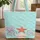 Jellyfish Starfish Seashell Personalized Name Star Frame - Ocean Lover Gift Quilted Tote Bag - 1