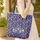 Wildflower Bouquet Heart Name - Everyday Tote Gift for Her Quilted Tote Bag - 4