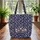 Wildflower Bouquet Heart Name - Everyday Tote Gift for Her Quilted Tote Bag - 3