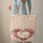 Rose Heart Medallion Personalized Name - Romantic Keepsake Gift for Her Quilted Tote Bag - 6
