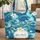 Aquatic Sea Turtle Plumeria Fronds Ocean Waves Bubbles Name Medallion Wildlife Lover Gift Quilted Tote Bag - 1