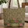 Leopard Spots Rococo Acanthus Scrolls Baroque Roses - Fashion Statement Accessory Quilted Tote Bag - 1
