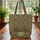 Leopard Spots Rococo Acanthus Scrolls Baroque Roses - Fashion Statement Accessory Quilted Tote Bag - 3